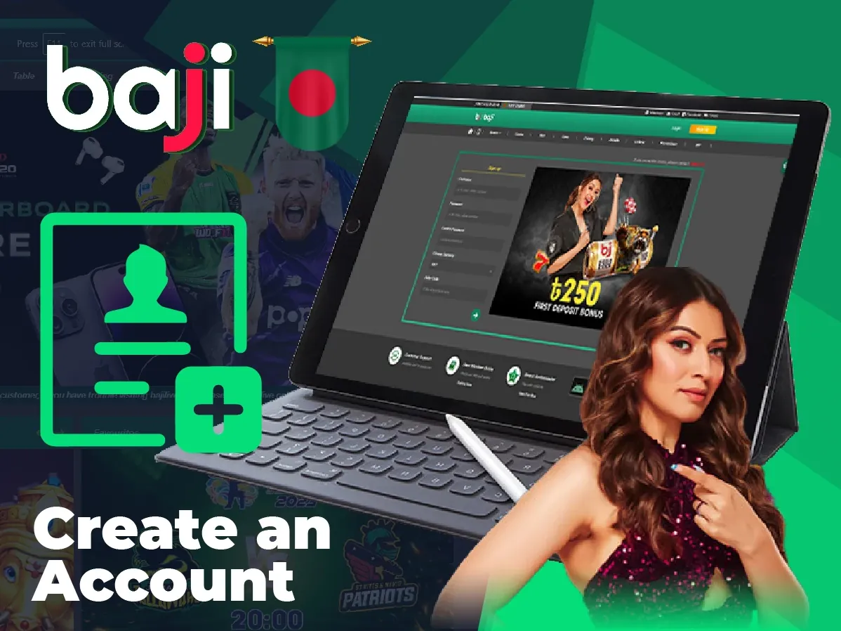 Baji999 create an account and login